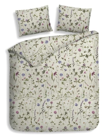 Heckett Lane Flanell-Bettwäsche-Set ''Harper'' in Grün