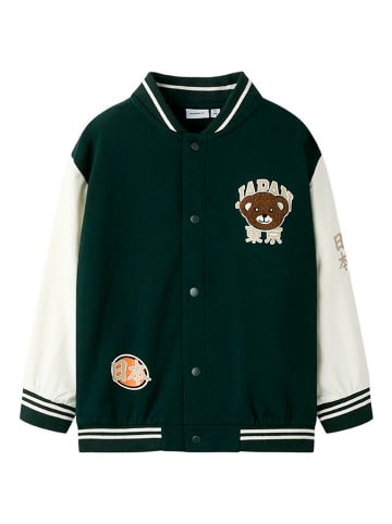 name it Vest "Pray" groen/crème