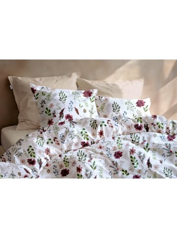 Zo!Home Flanellen beddengoedset "Celeste" wit/meerkleurig