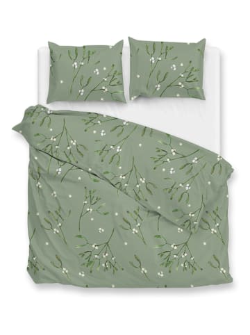 Zo!Home Flanellen beddengoedset "Hedra" groen