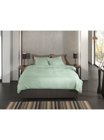 HNL Flanellen beddengoedset "Spina" groen