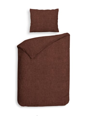 Heckett Lane Flanellen beddengoedset "Franela" bruin