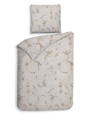 Heckett Lane Flanellen beddengoedset "Rosalie" grijs