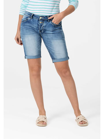 Timezone Jeans-Bermudas "Nali" in Blau