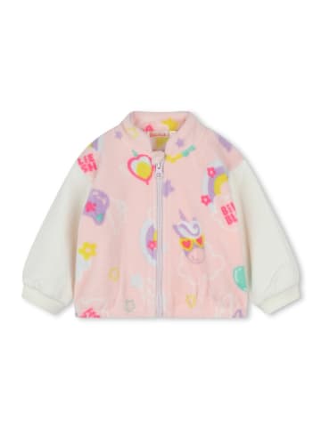 Billieblush Fleecejacke in Creme/ Rosa