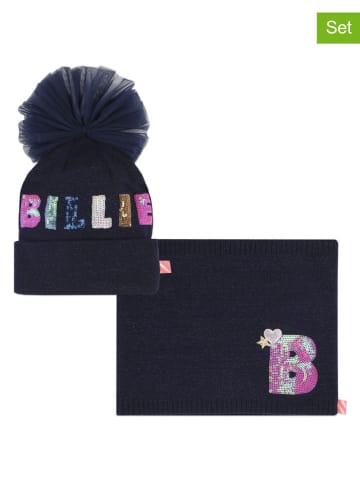 Billieblush 2-delige set: muts en loopsjaal donkerblauw