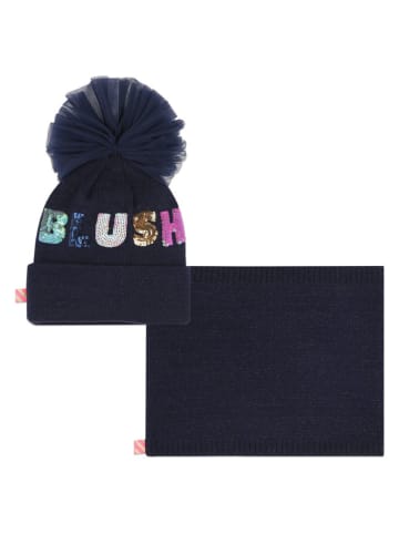 Billieblush 2-delige set: muts en loopsjaal donkerblauw