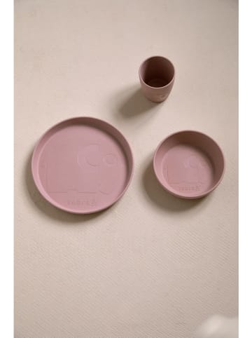 Sebra Talerz "Mums" w kolorze jasnoróżowym do nauki jedzenia - 4 m+