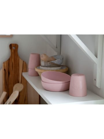 Sebra Miska "Mums" w kolorze jasnoróżowym do nauki jedzenia - 4 m+