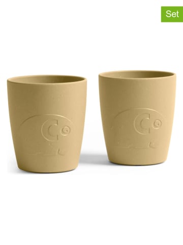 Sebra 2-delige set: drinkleerbekers "Mums" geel - vanaf 4 maanden