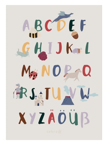 Sebra Druk artystyczny "Pixie" ze wzorem - 50 x 70 cm