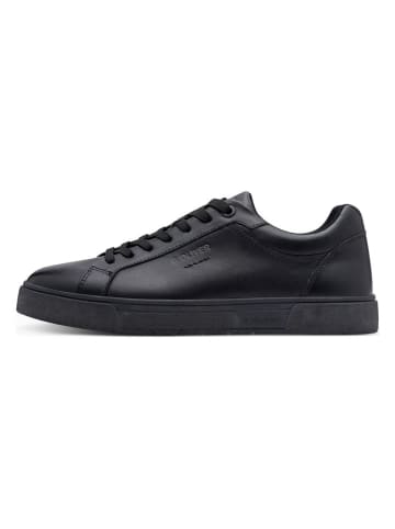 s.Oliver Leder-Sneakers in Schwarz