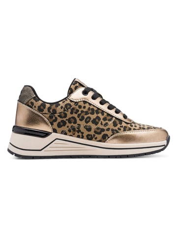 s.Oliver Keilsneakers in Gold/ Beige