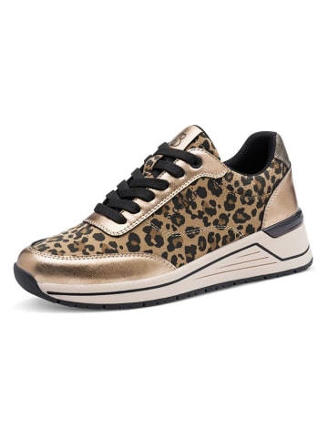 s.Oliver Sleehaksneakers goudkleurig/beige