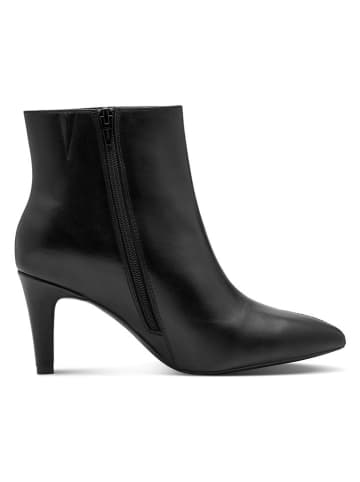 s.Oliver Leder-Stiefeletten in Schwarz