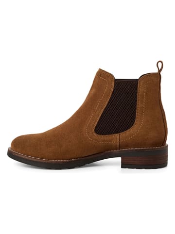 s.Oliver Leder-Chelsea-Boots in Hellbraun