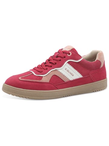 s.Oliver Sneakers in Rot/ Weiß/ Rosa