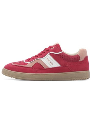 s.Oliver Sneakers in Rot/ Weiß/ Rosa