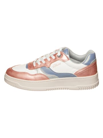 s.Oliver Sneakers in Weiß/ Lila/ Roségold