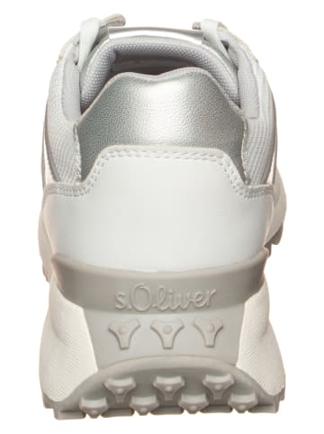 s.Oliver Sneakers in Weiß/ Silber