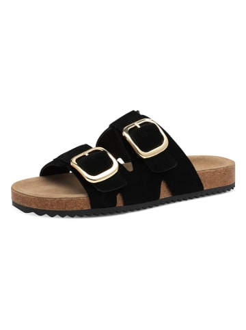 s.Oliver Leren slippers zwart