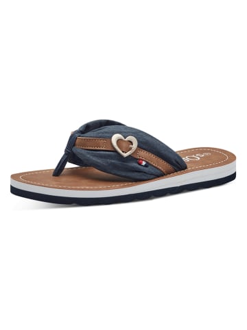 s.Oliver Teenslippers donkerblauw/lichtbruin