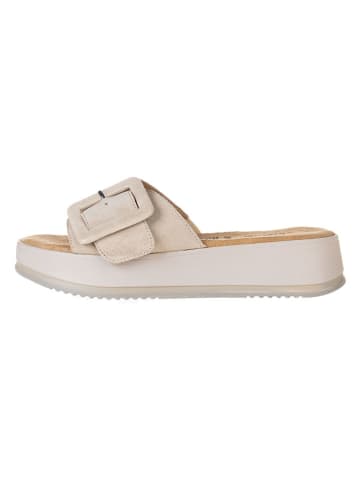 s.Oliver Leren slippers beige