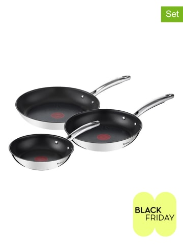 Tefal 3er-Set: Bratpfannen "Duetto" in Schwarz