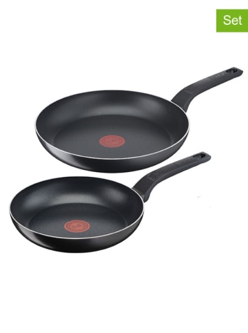 Tefal 2-delige set: braadpannen "Easy Cook & Clean" zwart