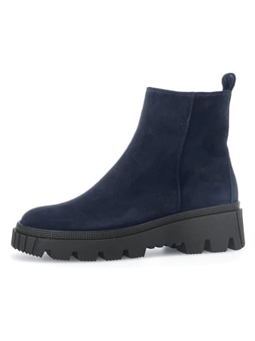 Gabor Skórzane botki w kolorze granatowym