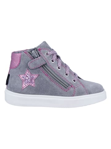 Richter Shoes Skórzane sneakersy "Flora" w kolorze jasnoróżowo-szarym