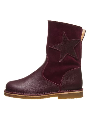 kmins Leder-Stiefel in Bordeaux