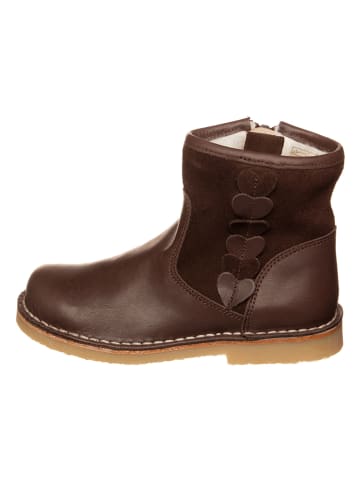 kmins Leder-Winterboots in Dunkelbraun