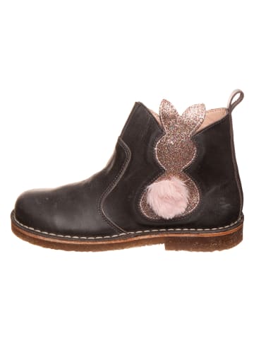 kmins Leder-Winterboots in Anthrazit