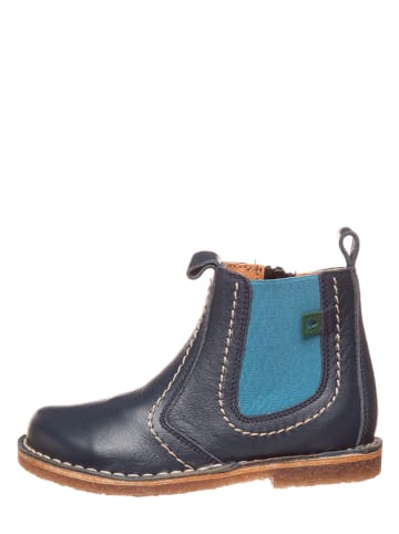 El Naturalista Leder-Chelsea-Boots in Dunkelblau