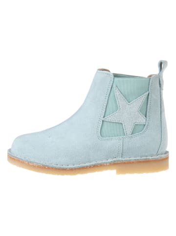 kmins Leder-Chelsea-Boots in Hellblau