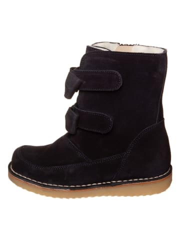 kmins Leder-Winterboots in Dunkelblau
