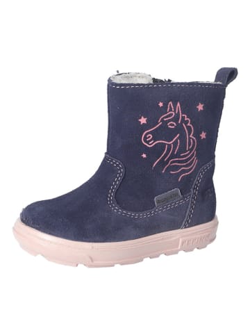 PEPINO Leder-Winterstiefel "Cosa-S" in Dunkelblau