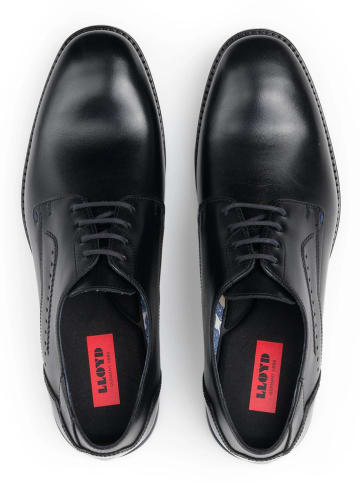 LLOYD Leren veterschoenen zwart