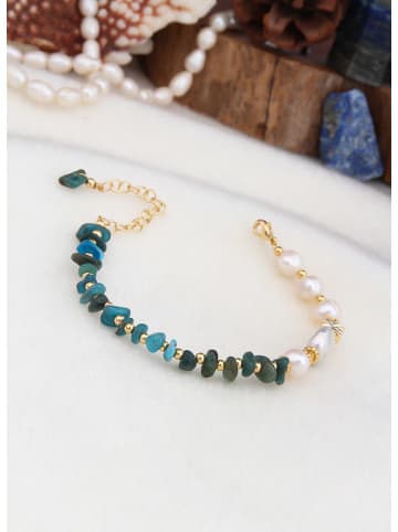 L'Atelier de Gaia Vergold. Armband mit Perlen und Edelsteinen