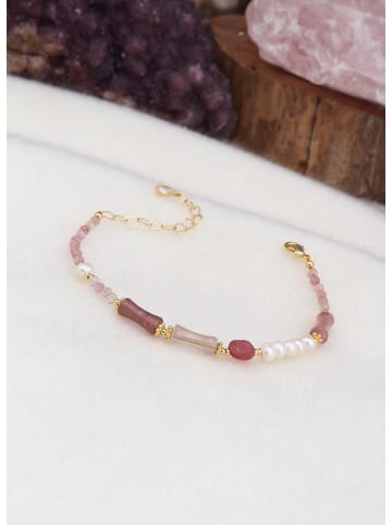 L'Atelier de Gaia Vergold. Armband mit Perlen und Edelsteinen