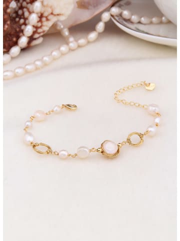 L'Atelier de Gaia Vergulde armband met parels