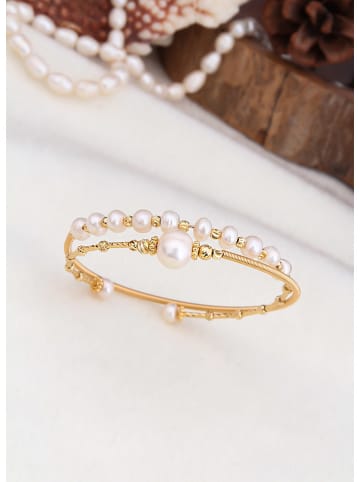 L'Atelier de Gaia Vergulde armband met parels