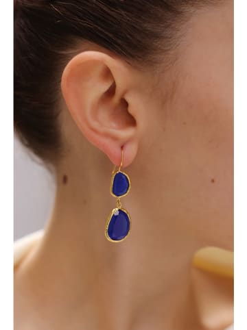 L'Atelier de Gaia Pozłacane kolczyki z elementami ozdobnymi