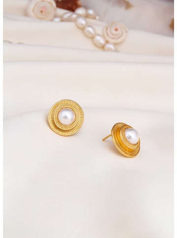 L'Atelier de Gaia Vergold. Ohrstecker mit Perlen