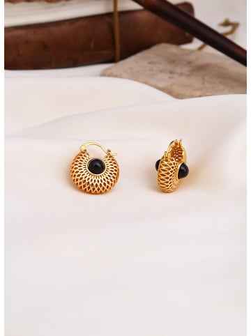 L'Atelier de Gaia Vergulde oorringen met edelstenen