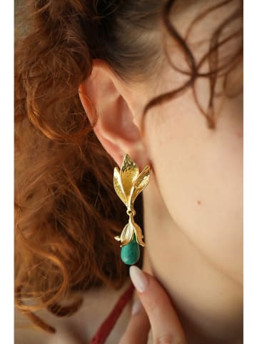 L'Atelier de Gaia Vergold. Ohrringe mit Edelsteinen