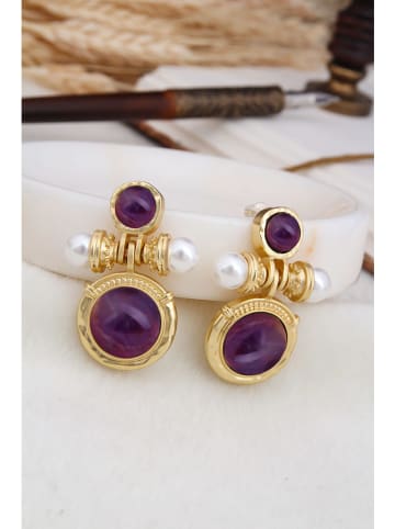 L'Atelier de Gaia Vergold. Ohrringe mit Perlen und Edelsteinen