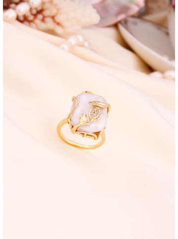 L'Atelier de Gaia Vergulde ring met parel