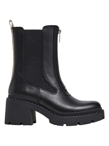 Pepe Jeans FOOTWEAR Skórzane botki "Glen Desert" w kolorze czarnym